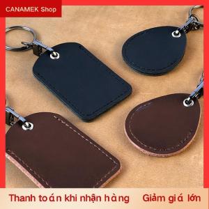 CS Cổ điển PU da Keychain bảo vệ trường hợp cửa khóa kiểm soát truy cập thẻ thẻ túi vòng thẻ
