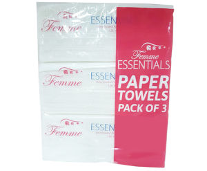 Femme Essentials Interfolded Paper Towel 120P Pack Of 3