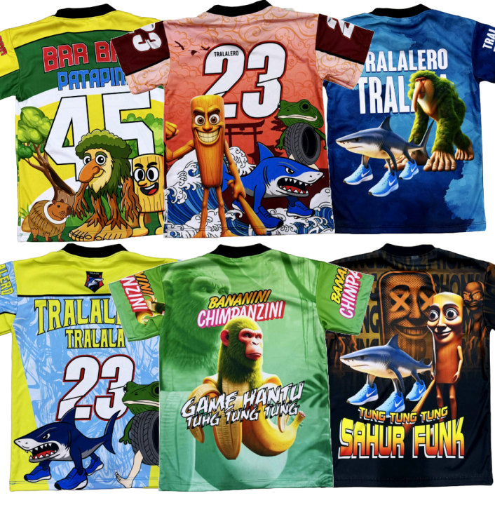 เสื้อเด็กทุงทุงทุงซาฮูร่า !!New (!!โปรดดูตารางไซส์ของทางร้านก่อนสั่งซื้อ สำหรับเด็ก2-12ปี) เสื้อพิมพ์ลายทั้งตัว ผ้ามันไมโครเนื้อนิ่ม