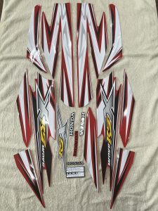 Bộ tem decal dán xe máy Honda Rsx 2010 màu đỏ zin thái siêu đẹp