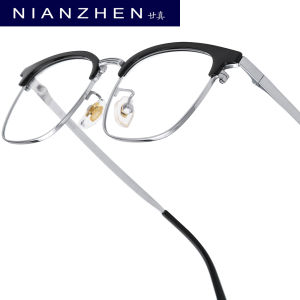 NIANZHEN TR90 Alloy Eyeglasses Frame Men Square Brand Design Glasses Women Vintage Ultralight-Weight Eyewear Spectacles 278