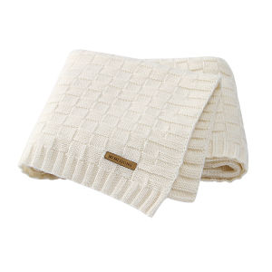 Cable Knit Baby Blanket Receiving Swaddle Wrap Crochet Safe Cellular Blankets for Newborn