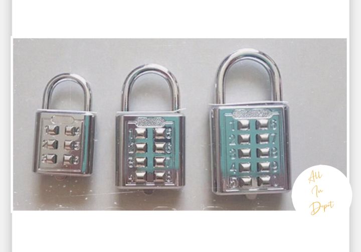 Digital Padlock Combination padlock 6/8/10 numbers password padlock Lazada PH