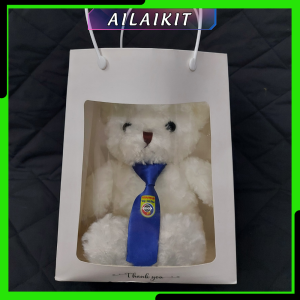 {Gấu Bông Vovinam đeo cà vạt}   Cho Môn Võ Việt Võ Đạo Đồ Lưu Niệm Võ Thuật Sinh Nhật  siểu cute có giỏ Ailaikit