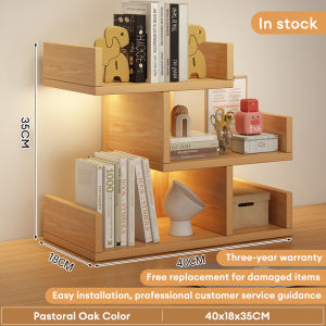 AIBM Bookshelf Desktop Desk Storage Rack Desk Organiser Student Home Desk Small Bookcase Bedroom Office Multi-layer Simple Shelf