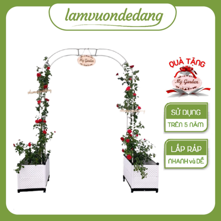 CỔNG VÒM HOA HỒNG CAO 2M85 - Hàng Nhật Bản - khung vòm hoa cho hoa hồng ...