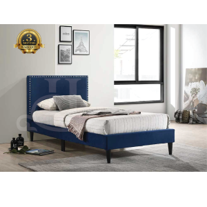 BETTY FURNITURE SINGULAR Luxury Velvet Fabric / Single Bed Frame Katil Bujang Solid Wood