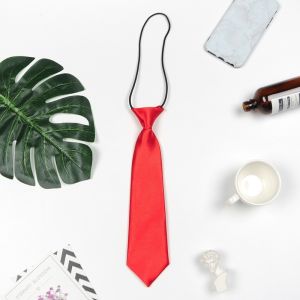 Elastic Pre-tied Kids Adjustable Zipper Necktie Wedding Party School Uniform Toddler Boy Girl Solid