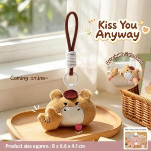 MAKERVY Cat Dog Pig Mouse Plush Pendant Keychain ic Attraction Gesture Cartoon Animal Backpack Pendant Doll Multicolor Cartoon Plush Doll For Couples
