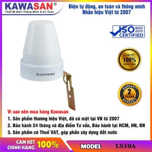 Công tắc cảm ứng ánh sáng tự động bật đèn khi trời tối và tắt đèn khi trời sáng chỉnh độ Lux kích hoạt mở-tắt LS10A