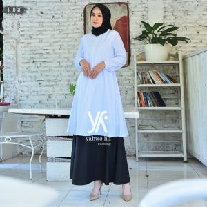 gamis dinas wanita PNS/GURU/ASN warna hitam putih model kurung melayu busuy katun toyobo terbaru terlaris terpopuler 2024