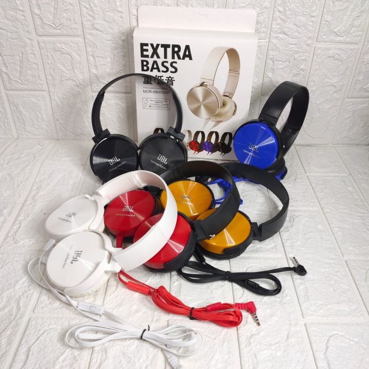 Headphone Earphone Bando Sony Stereo Wireless Extra Bass XB-450