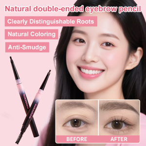 Doubleheaded and doubleaction Eyebrow powder Eyebrow Makeup Beauty Skin Care Natural skin tone antistaining Makeup effects Dualended Eyebrow Pencil