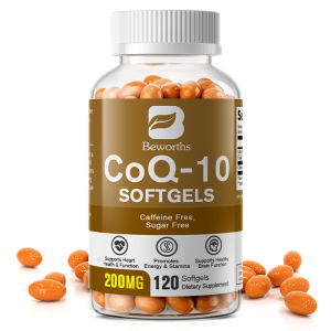BEWORTHS COQ10 Softgel 200mg - Antioxidant for Cardiovascular & Brain Health Energy Boost