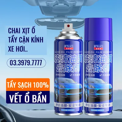 Chai xịt tẩy ố kính xe ô tô tẩy cặn canxi vết ố nước Flamingo-Làm bóng kính xe-Phủ nano chống bám nước