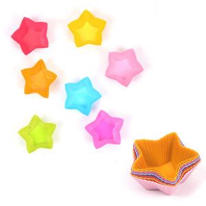 Harga Grosir - Cetakan Kue Tebal / Silikon Kue Cup Cake / Alas Sekat Wadah Bekal Bento Anak