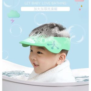[Zensasi] Topi Keramas Mandi Kancing Bayi Ada Penutup Telinga Karakter  Cartoon Bahan Sponge