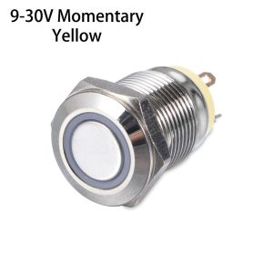 SPARAK 3V 5V 9V 12V 24V 110V 220V Push LED 12mm Metal Button Switch Momentary/Latching
