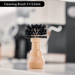 Vision Coffee Portafilter Basket Cleaning Brush Coffee Filter Brush Fits for 54mm/58mm Espresso Portable Barista Machine Cleaning Tool for Restaurants - Stiff Bristles and Wood Handle