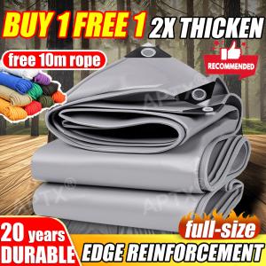 【Buy 1 Free 1】APTX Tarp Large size16x26FT Shade Sunscreen Heat Insulation Anti Storm Anti-corrosion Anti-aging Trapal Waterproof Makapal Heavy Duty Tolda Makapal Original Tarpaulin Trapal Tolda Waterproof Lona Cover Truck Trapal For Tricycle