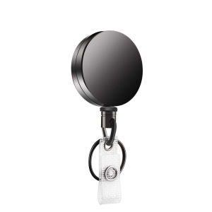 EQUOMT Metal Recoil Belt Zinc Alloy Luxury Quality Pull Badge Reel Office Supplies Badge Holder Clip Key Ring Clips