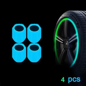 4/12 chiếc vỏ nắp van lốp xe ô tô dạ quang mini tự phát sáng màu xanh huỳnh quang lốp dạ quang Màu Xanh Lá Cây thích hợp cho trang trí xe máy xe