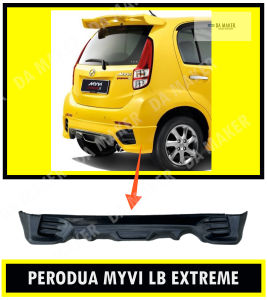 【Ready Stock】PERODUA MYVI LAGI BEST 1.5 EXTREME REAR SKIRT LB 2011 2012 2013 2014 MATERIAL PU
