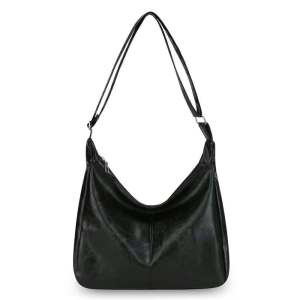 CATHERINE BAGS#8313 Korean Women`s hobo shoulder bag / crossbody featuring a soft crescent shape a top zipper closure