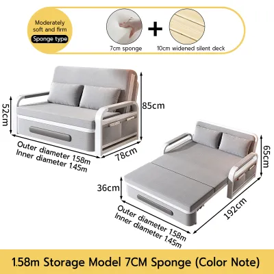 【COD】 sofa bed Folding Sofa Bed Multifunctional Sofasleeping bed with storage Reclining backrestsofa