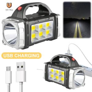 Emergency Camping Lamp USB Rechargeable IP44 Waterproof Handheld Flashlight 15W Emergency Work Lamp for Hiking Adventure[Ueb Shop]