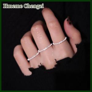 Hmeme Chic Minimalist Color Shiny Rings For Women Adjustable Ring Personality Fine Fashion Jewelry Wedding Party Gift