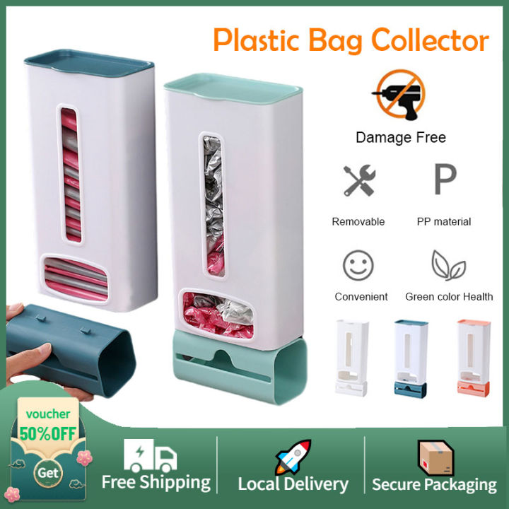 Nordic style Garbage bag storage box wallmount plastic bag extraction