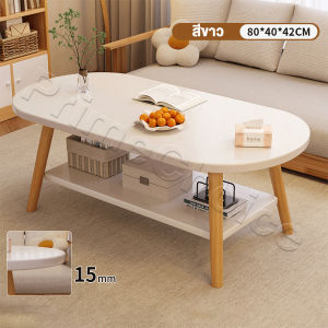 โต๊ะกลางโซฟา 2ชั้น โต๊ะกาแฟ โต๊ะห้องรับแขก ผลิตจากไม้เเท้ เเข็งเเรงทนทาน โต๊ะ ญี่ปุ่น โต๊ะข้างโซฟา