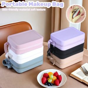 Silicone Storage Bag Waterproof Cosmetic Bag Jelly Pouch Portable Multi-functional Bag