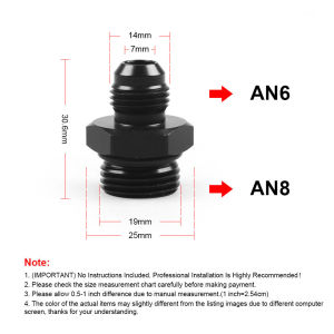 Car modification accessories: transmission oil breather adapter ORB6/8/10 Turn to flat head AN6/8/10