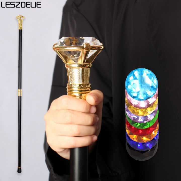 Golden Diamond Type Walking Cane Fashion Decorative Walking Stick