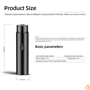 Mini USB Portable Electric Shaver Waterproof Rechargeable Wet-Dry Mens Shaver