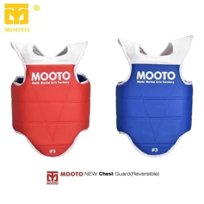 Mooto ® Taekwondo Vest Chest Protector Reversible Armor(For Kids/ Adult) 1 piece（Red and Blue Two Side)