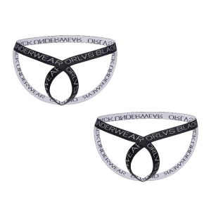 CMENIN ORLVS 2Pcs Popular Cotton Underwear Man Jockstrap Underpants Low Waist Tanga Mens Thong And G String Mens Panties For Men OR6261