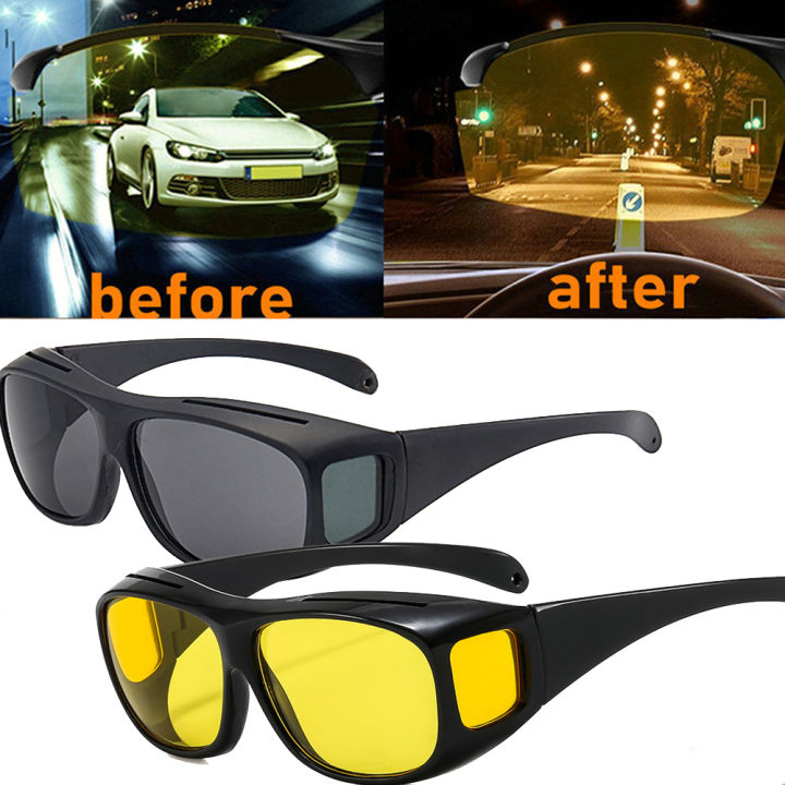 1pc Car Night Vision Sunglasses Safety Driving Goggles Night Driving
