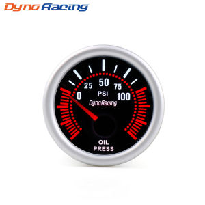 Dynoracing 2" 52mm Smoke Lens Oil Pressure Gauge 0-100PSI 12V LED With Oil Press Sensor Car Gauge