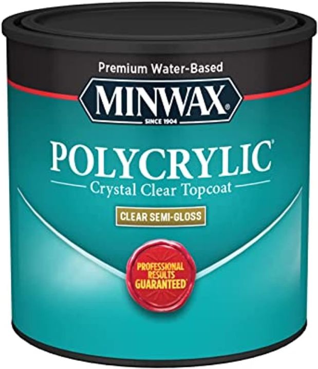 Minwax Polycrylic Crystal Clear Topcoat Premium Water Based 236ml