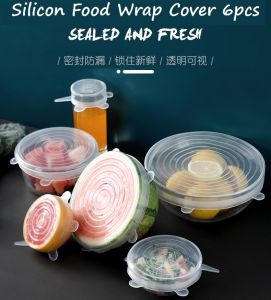 Refridge Microwave Silicon Food Wrap Cover 6pcs 19242