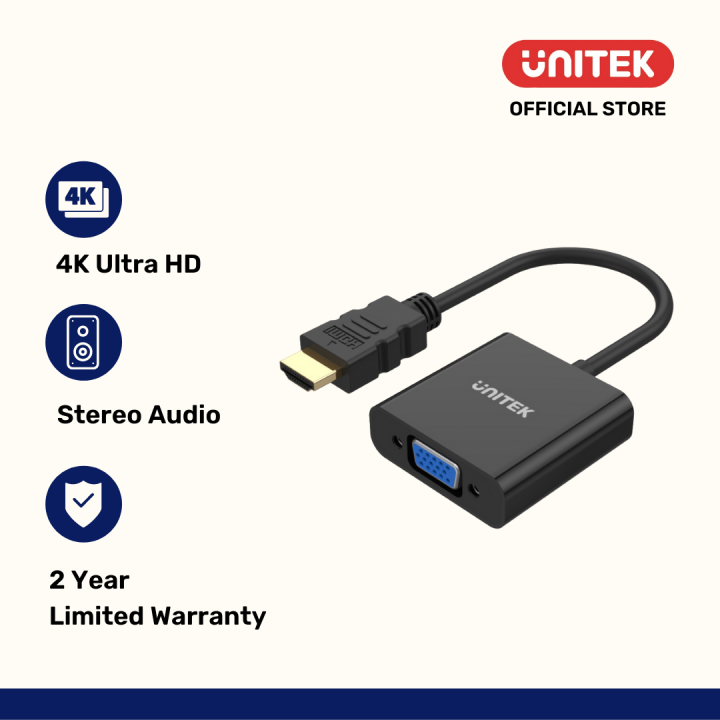 HDMI to VGA Adapter with for Stereo Audio Unitek Y-6333