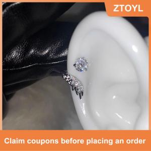 【ZTOYL】 2pcs linh hoạt tinh tế sáng bóng Cánh tai xương móng tay cho phụ nữ thời trang cá nhân Bông tai Trang sức phụ kiện Quà Tặng