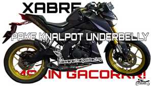 Knalpot Underbelly Short Black PNP XSR R15V3 MT15 & Knalpot Racing Underbelly Black Fullsistem Standar