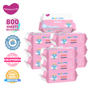 【shipping within 24h】AIBEIGANG  Baby Wipes  80 Pcs Packs of 10 Baby Daily Care Wipes 800 Sheets Sale free Shipping Cleanse Gently and Efficiently Baby Essentials Lid On Wipes for Baby