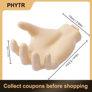 【PHYTR】 Resin Wall Hanger Self Adhesive Hand Shape Hanger Hook No Drilling Palm Shaped Hook Wall-Mounted Multifunctional For Home Office