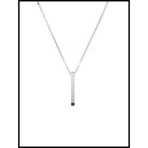 KALUNG PRIA WANITA TITANIUM RANTAI LIONTIN BALOK MODEL HIP HOP TERLARIS