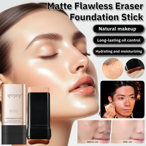 Flawless Eraser Double-Ended Foundation Stick SPF50 Lasting Concealer Moisturizing Hydrating Lightweight Foundation with Brush